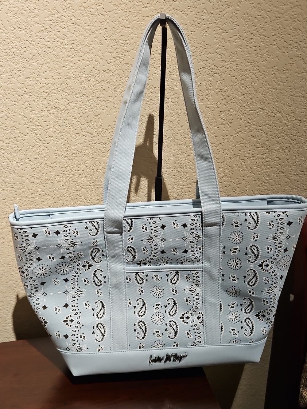 Luv Betsey By Betsey Johnsom - Paisley Print Light Blue Tote - LBAVERY